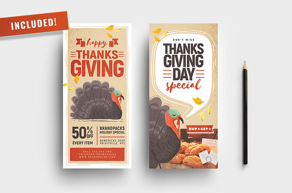 Thanksgiving Flyer / Poster Bundle in Flyer Templates - product preview 15