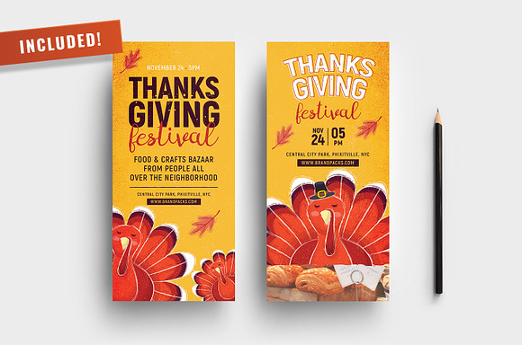 Thanksgiving Flyer / Poster Bundle in Flyer Templates - product preview 16