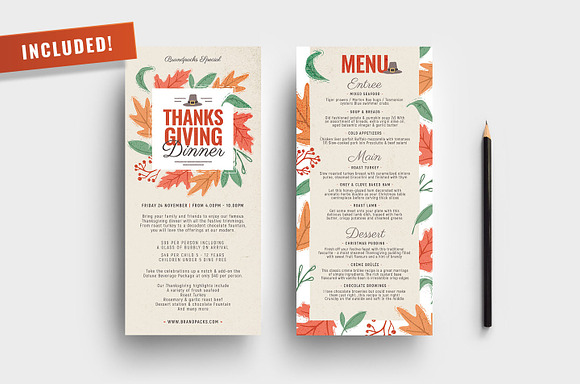 Thanksgiving Flyer / Poster Bundle in Flyer Templates - product preview 18