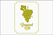 Grape logo of wine or oil. 