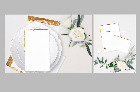 WHITE ROSE. WEDDING MOCKUPS BUNDLE. in Product Mockups - product preview 4