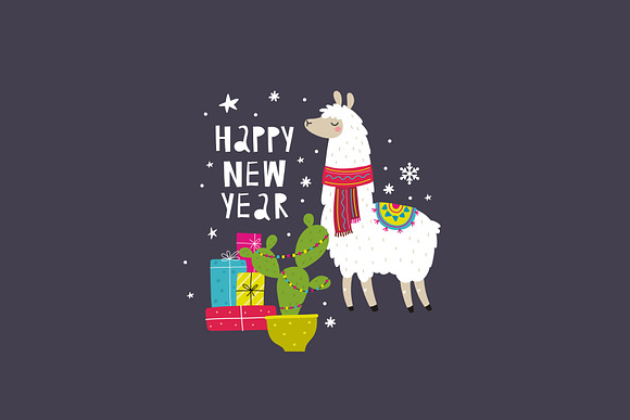 Alpaca and Sloth. Christmas Sloth in Illustrations - product preview 6