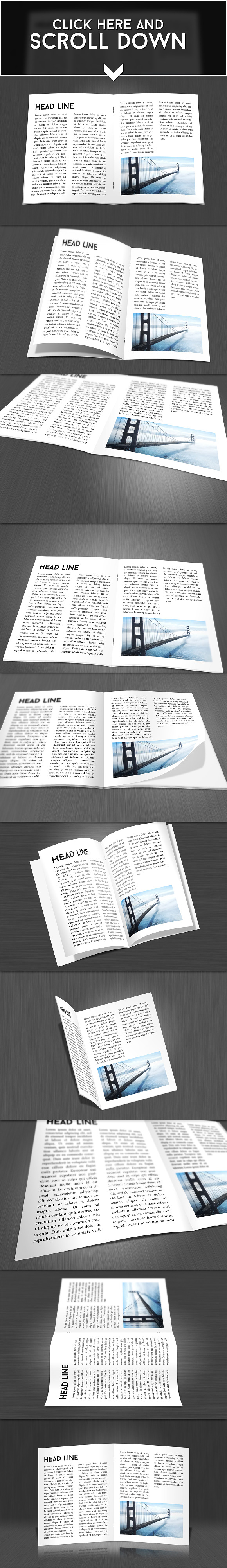 Brochure / Magazine Mock-up in Print Mockups - product preview 1