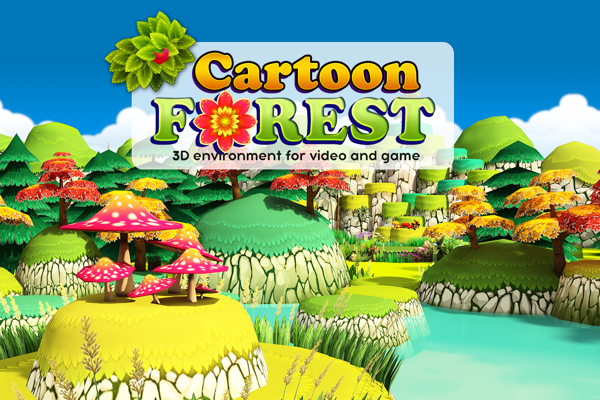 3D Cartoon Forest in Nature - product preview 8