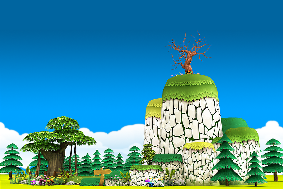 3D Cartoon Forest in Nature - product preview 5
