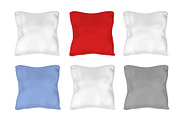 Color square pillow