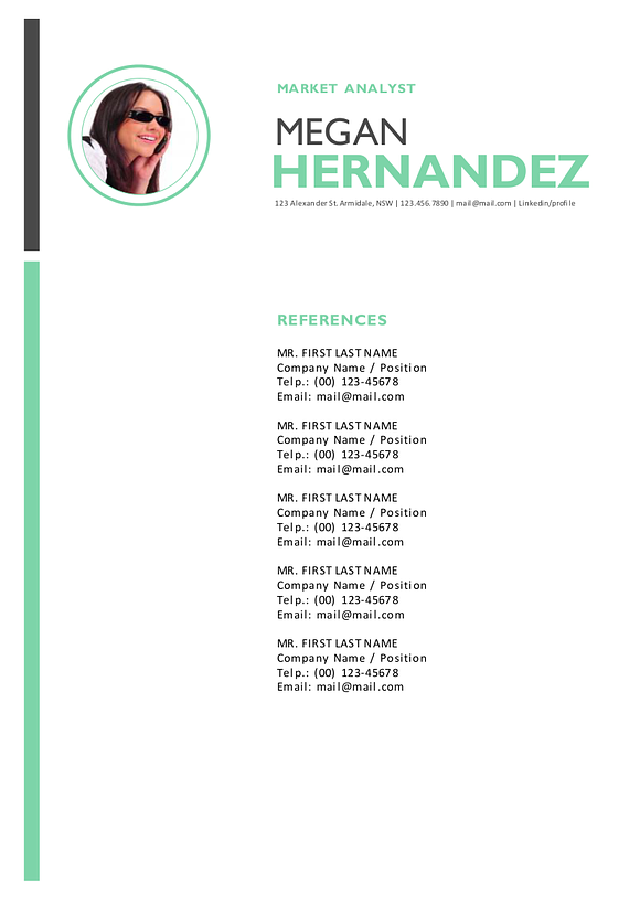 Modern 3 in 1 photo Word resume in Resume Templates - product preview 2