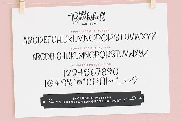 Hey Bombshell Font Family in Logo Fonts - product preview 7