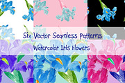Watercolor iris set