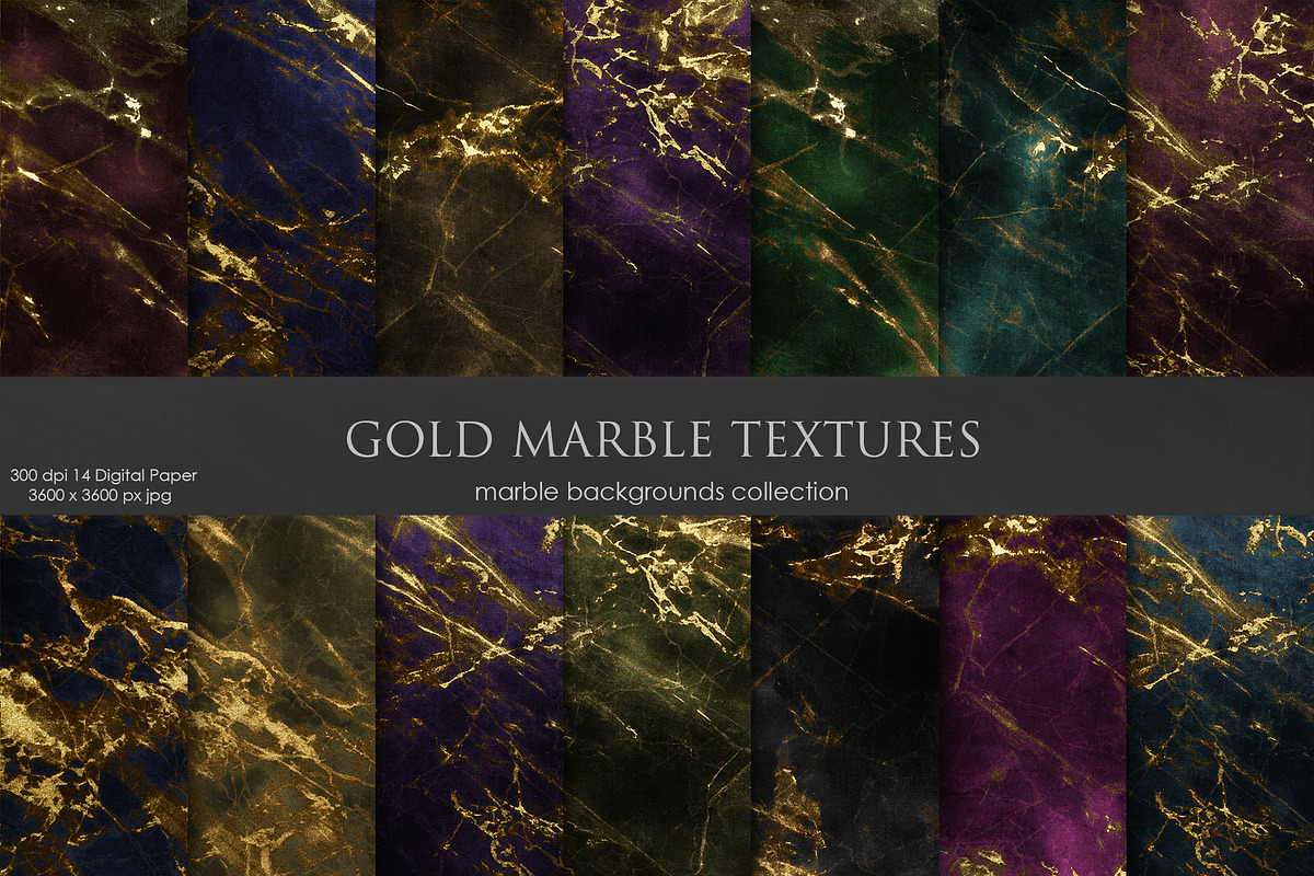 Gold Marble Dark Textures in Textures - product preview 8
