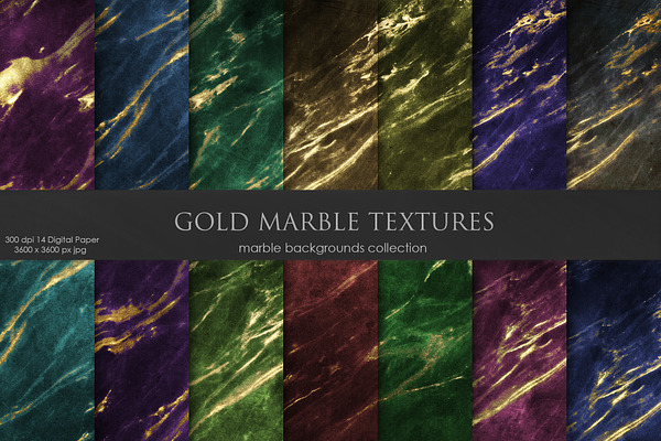 Gold Marble Watercolor Dark Textures