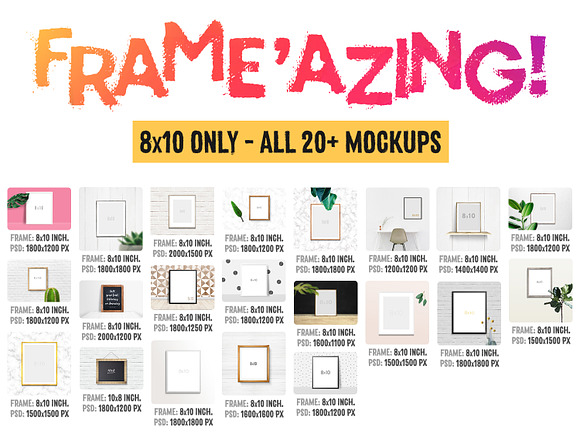 Frame'azing ‒ 8x10 Frame Mockups in Print Mockups - product preview 1