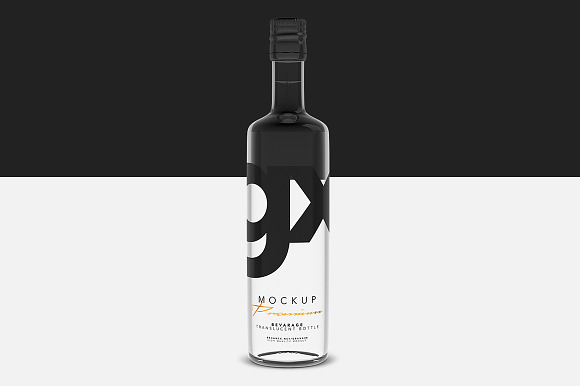 Beverage - Translucent  Bottle in Product Mockups - product preview 1