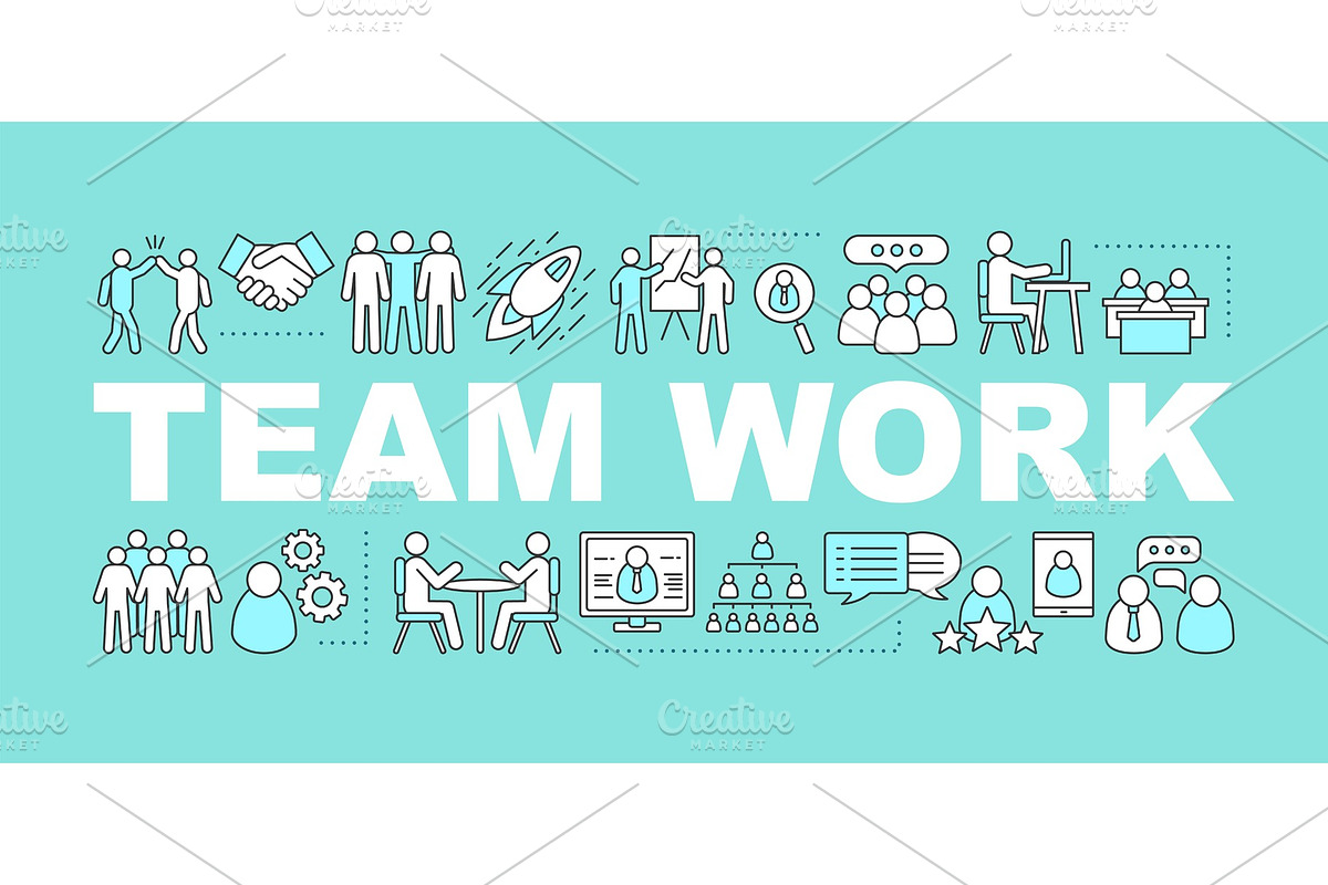 Teamwork word concepts banner in Product Mockups - product preview 8