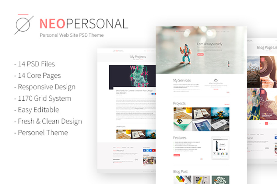 Neo Personal PSD Theme
