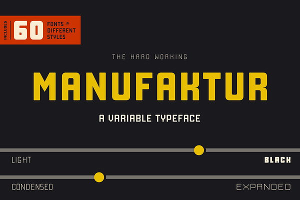 Manufaktur - A 60 fonts family