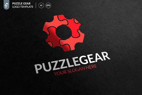 Puzzle Gear Logo in Logo Templates - product preview 1