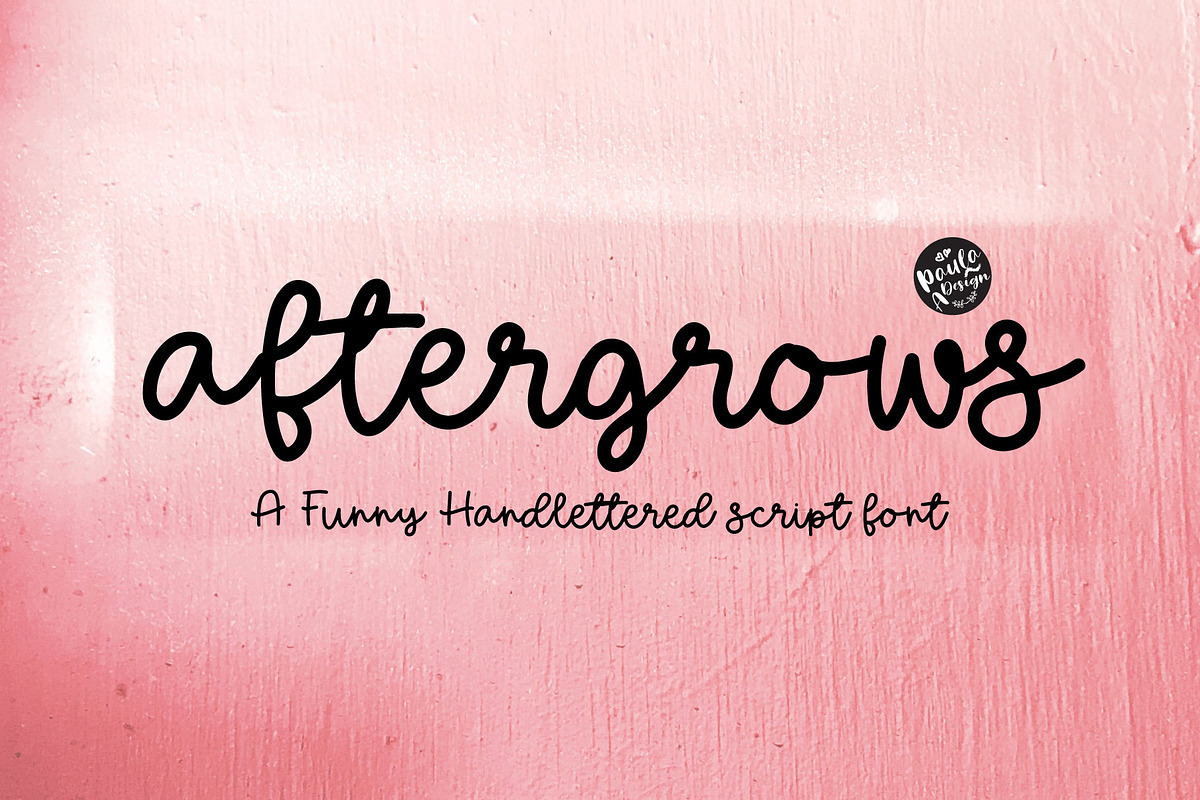 Aftergrows | Handletter Font in Script Fonts - product preview 8