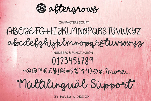 Aftergrows | Handletter Font in Script Fonts - product preview 6