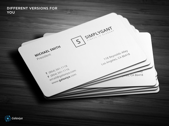 Simple Professional Business Cards  in Stationery Templates - product preview 1