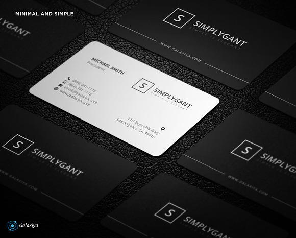 Simple Professional Business Cards  in Stationery Templates - product preview 2