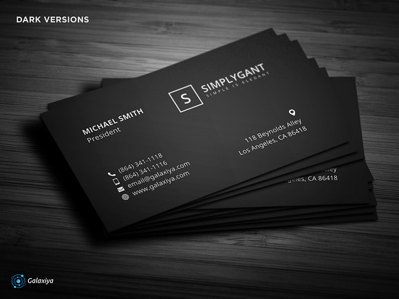 Simple Professional Business Cards  in Stationery Templates - product preview 3