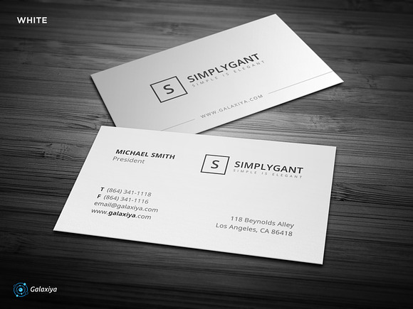 Simple Professional Business Cards  in Stationery Templates - product preview 5