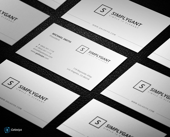 Simple Professional Business Cards  in Stationery Templates - product preview 7