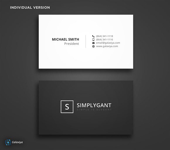 Simple Professional Business Cards  in Stationery Templates - product preview 11