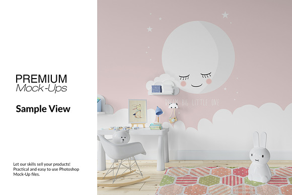 Nursery Frames Carpet & Wall Set in Print Mockups - product preview 7