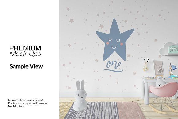 Nursery Frames Carpet & Wall Set in Print Mockups - product preview 9