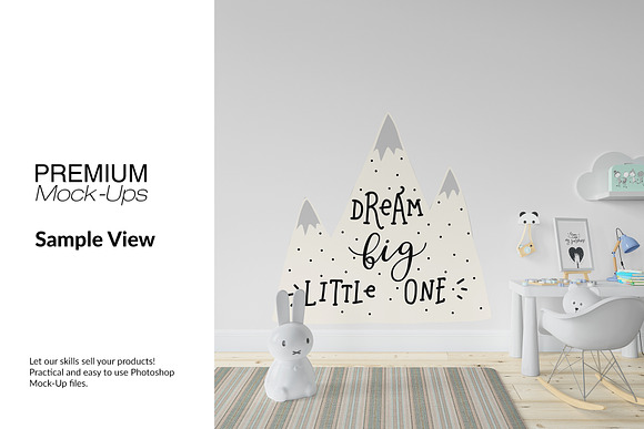 Nursery Frames Carpet & Wall Set in Print Mockups - product preview 10