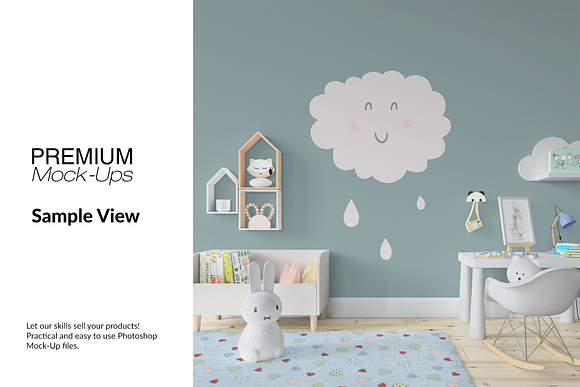 Nursery Frames Carpet & Wall Set in Print Mockups - product preview 12