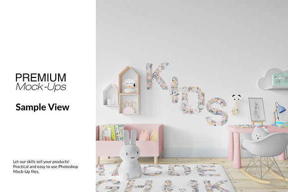 Nursery Frames Carpet & Wall Set in Print Mockups - product preview 13