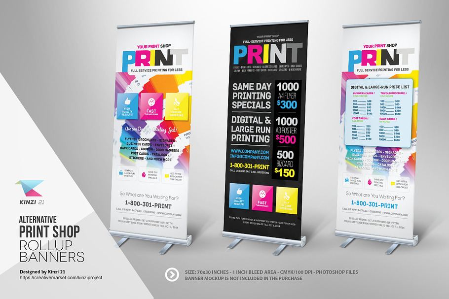 Print Shop Roll-up Banner Templates