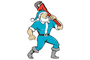 Santa Claus Plumber Monkey Wrench Is