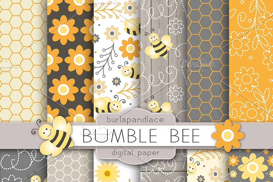Bumble Bee digital paper