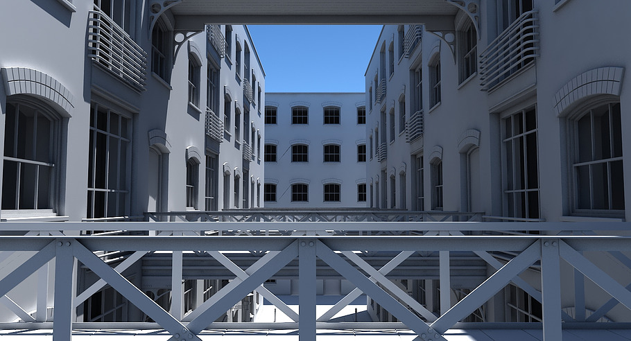 3D Alleyway 1 in Architecture - product preview 2