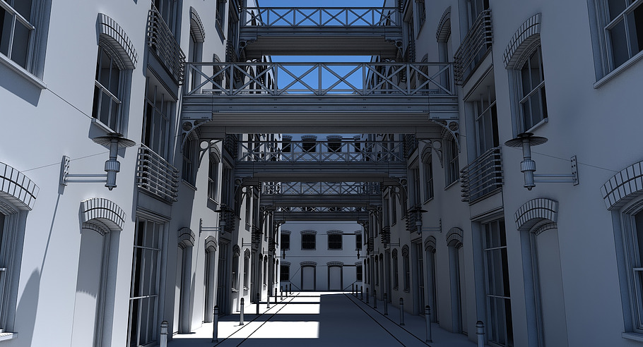 3D Alleyway 1 in Architecture - product preview 5