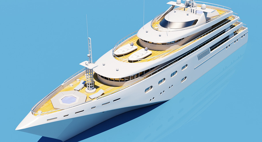 3D Super Yacht in Vehicles - product preview 3
