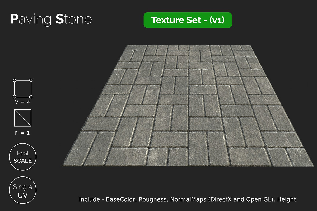 Paving Stone - small seamless textur in Man-Made - product preview 8