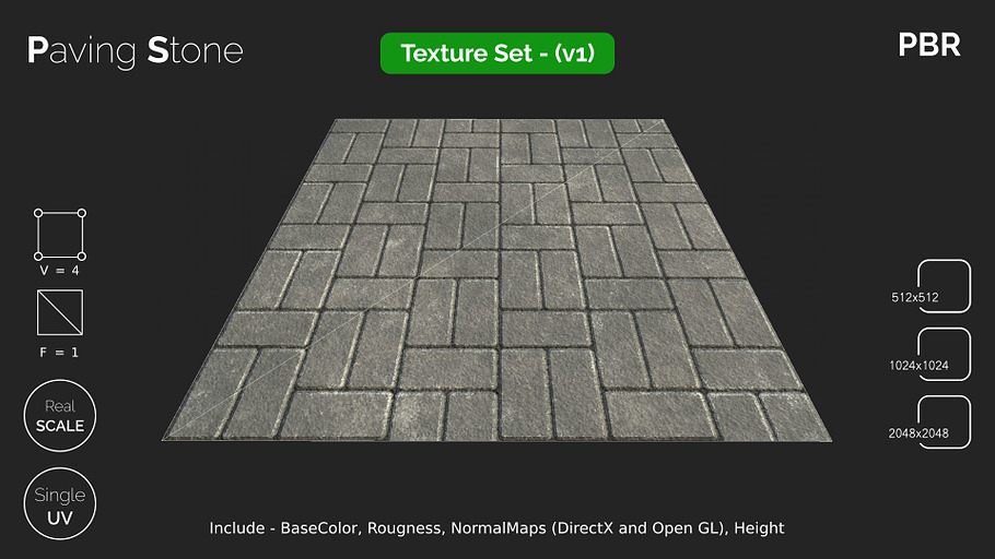 Paving Stone - small seamless textur in Man-Made - product preview 3