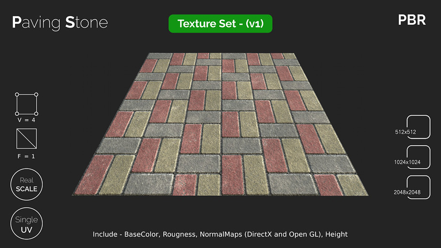 Paving Stone - small seamless textur in Man-Made - product preview 4