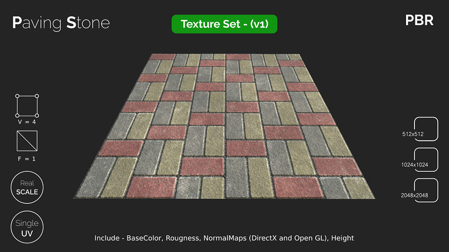 Paving Stone - small seamless textur in Man-Made - product preview 5