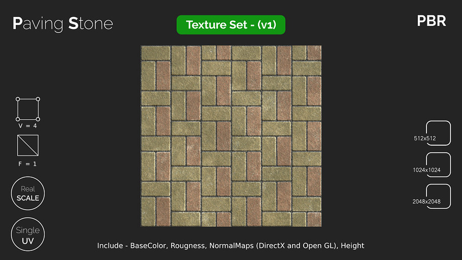 Paving Stone - small seamless textur in Man-Made - product preview 10