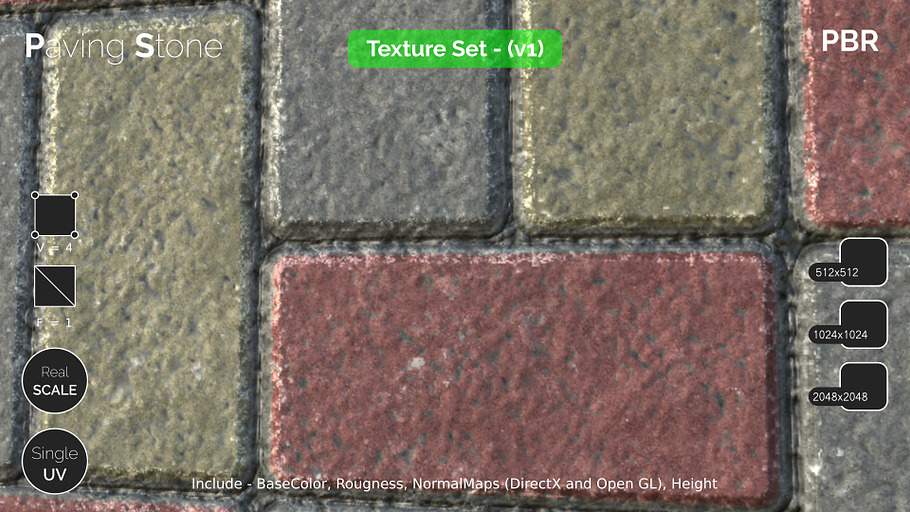 Paving Stone - small seamless textur in Man-Made - product preview 13