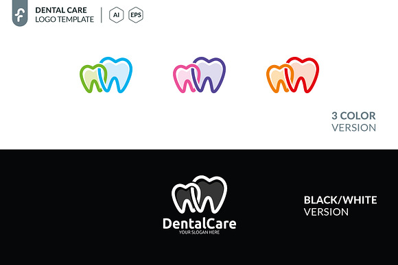Dental Care Logo in Logo Templates - product preview 3