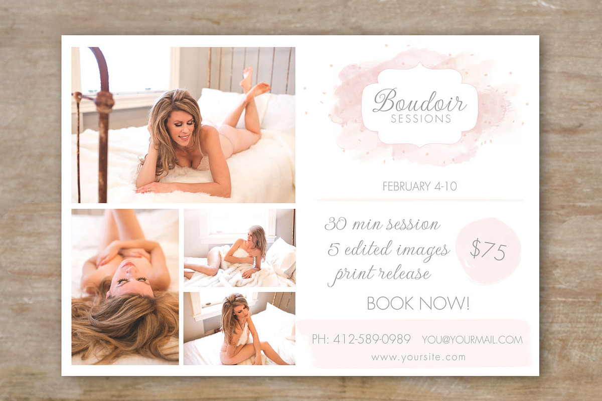 Boudoir Marketing Template in Card Templates - product preview 8