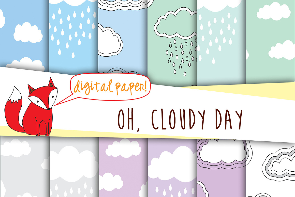 Clouds Digital Paper in Graphics - product preview 8
