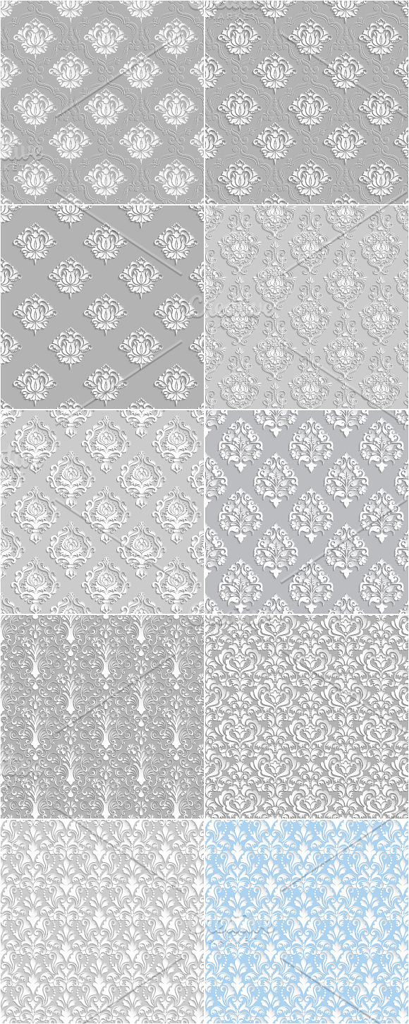 30 Damask Volumetric Patterns in Patterns - product preview 1